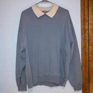 Blue crew neck w/ collar
